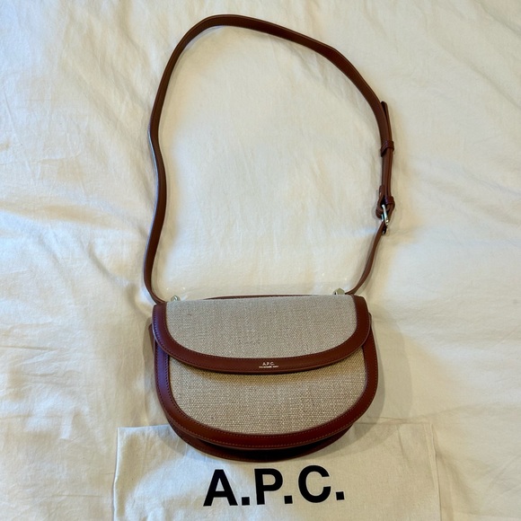 A.P.C. Geneve Jute Leather Shoulder Bag - Picture 7 of 11